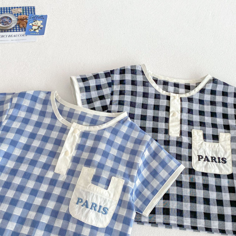 【BABY&KID】夏新作 オシャレチェックセットアップSK070216