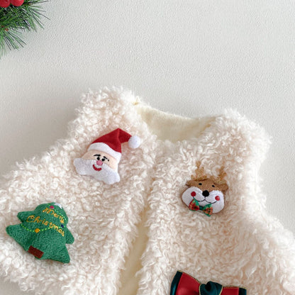 【BABY&KID】冬新作クリスマスキャラふわふわベストSK103035