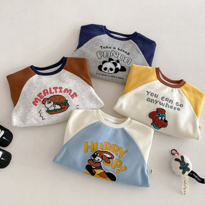 【BABY&KID】タオル刺繍カートゥーンスウェットSK103505