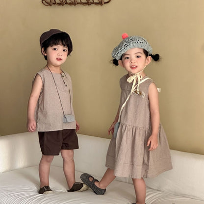 【BABY&KID】夏新作ストライプセットアップ、ワンピースSK104710