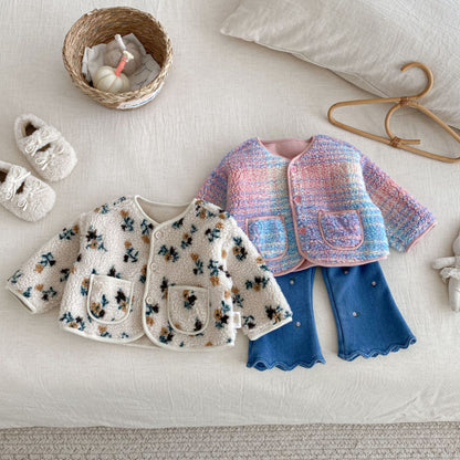 【BABY&KID】冬新作花柄、チェック中綿ジャケットSK102515