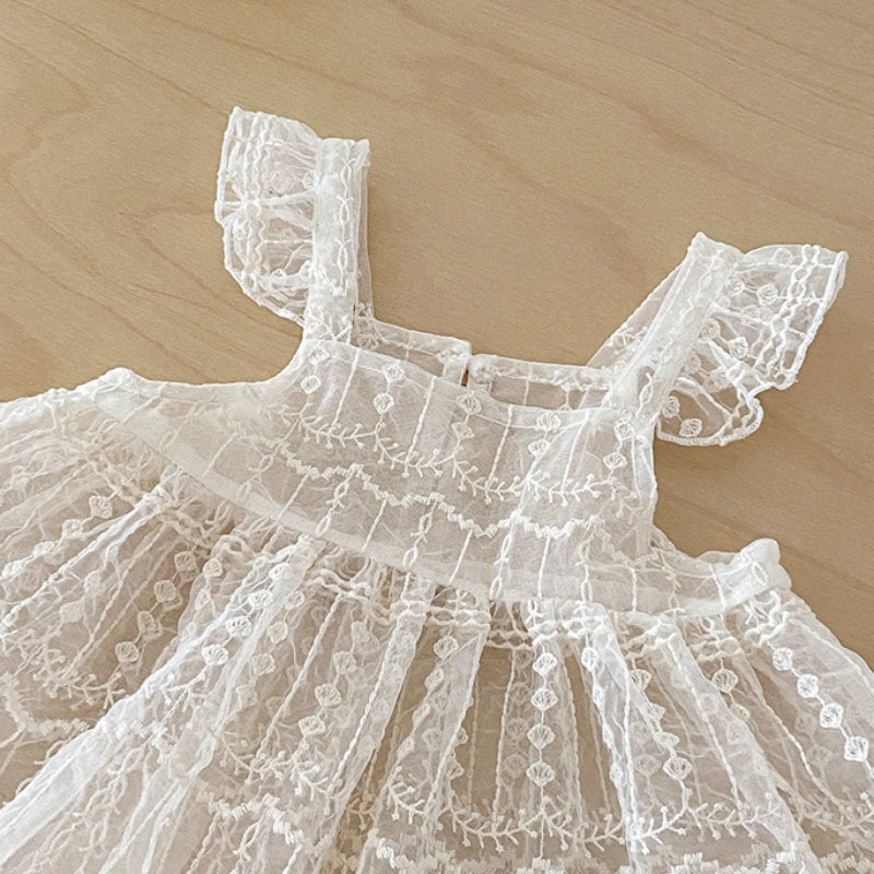 【BABY】刺繍チュールロンパース2点セットSK103403