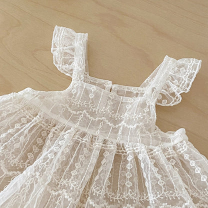 【BABY】刺繍チュールロンパース2点セットSK103403