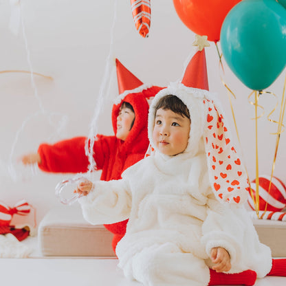 【BABY】うさぎデザインもこもこカバーオールSK102814