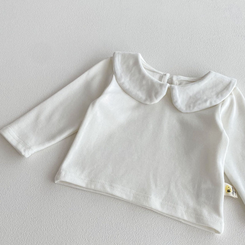 【BABY】立体フラワーフリル袖ロンパース、ドールカラーブラウスSK100832
