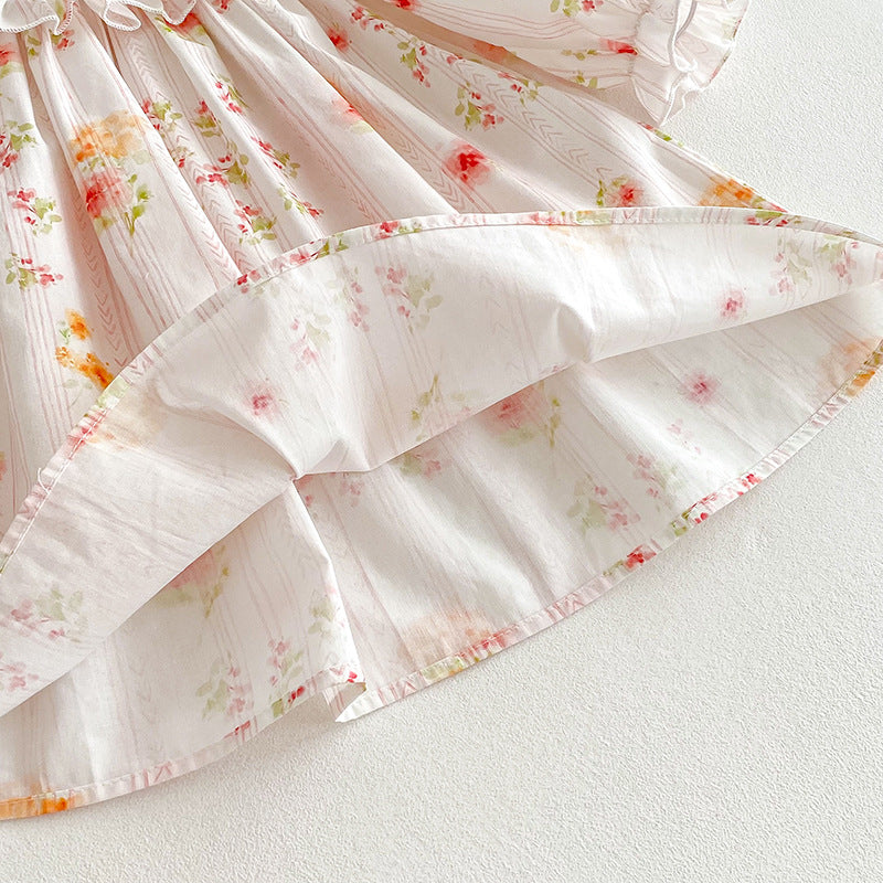【姉妹服】カラフル花柄ロンパース、ワンピースSK101138