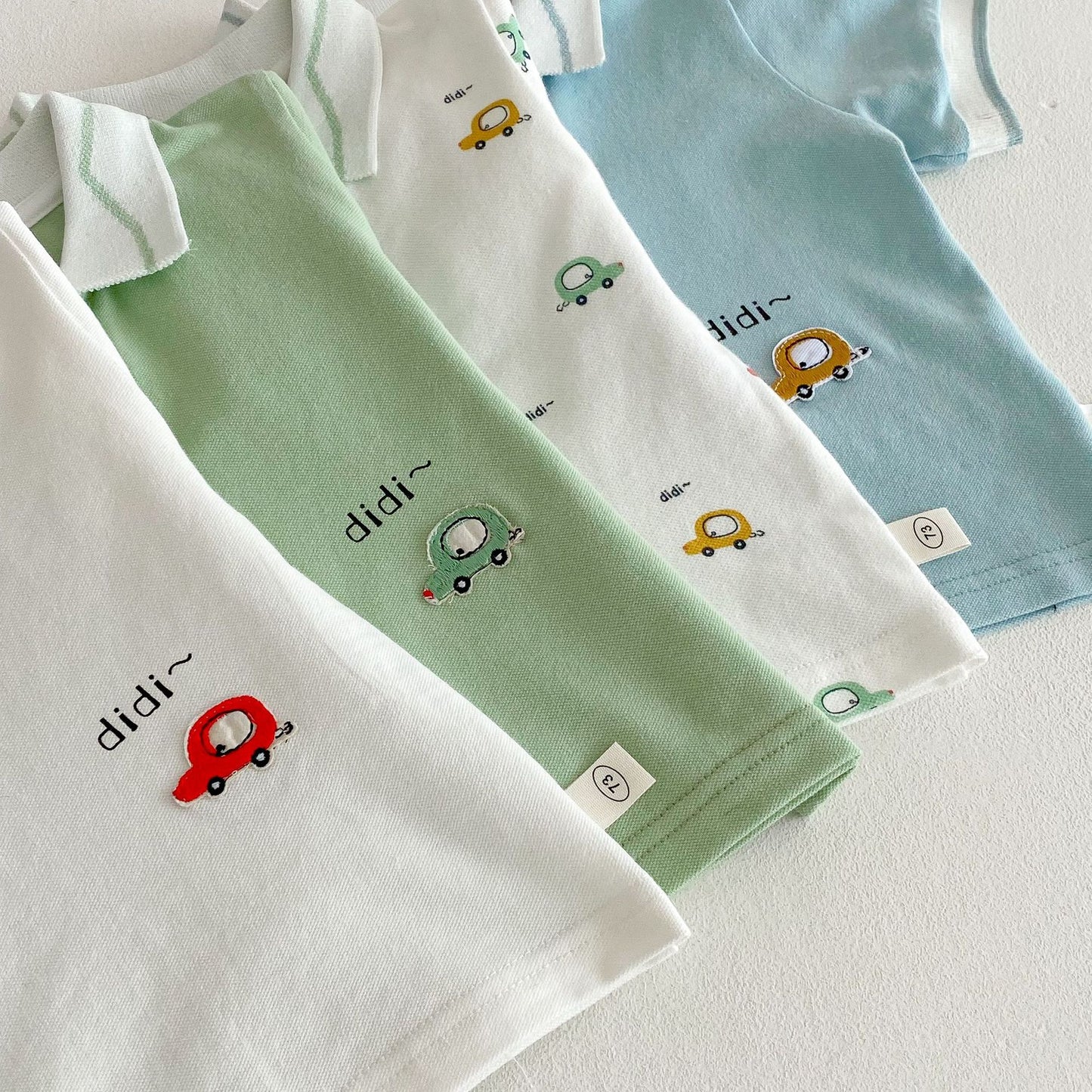 【BABY&KID】夏新作 車柄POLOシャツSK062323