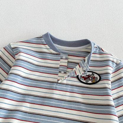 【BABY&KID】ボーダーワッペン長袖TシャツSK106607
