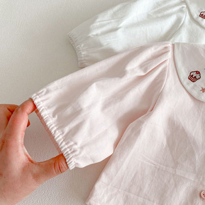 【BABY&KID】ねこ刺繍シャツSK103516