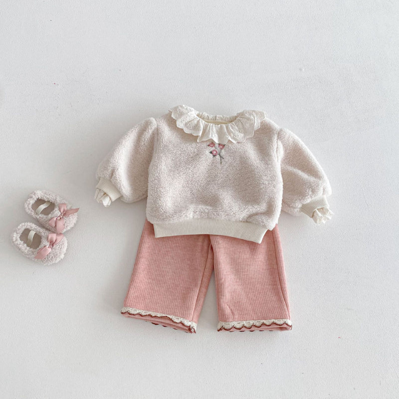 【BABY&KID】冬新作刺繍入りあったかカジュアルパンツSK103028