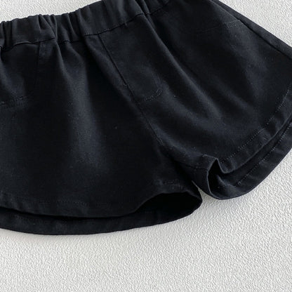 【BABY】夏新作ドットノースリーブシャツ、ブラックショートパンツSK104524