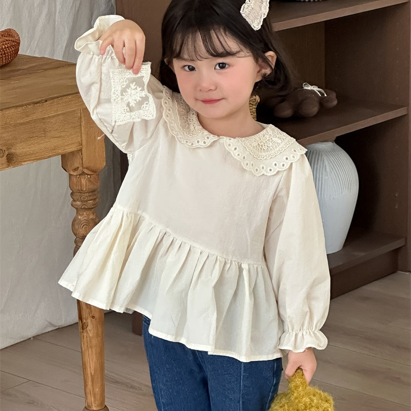【BABY&KID】レースフリルカラーブラウスSK101442