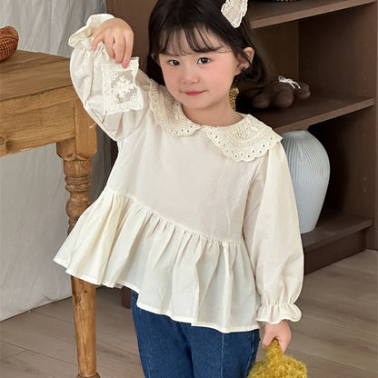 【BABY&KID】レースフリルカラーブラウスSK101442