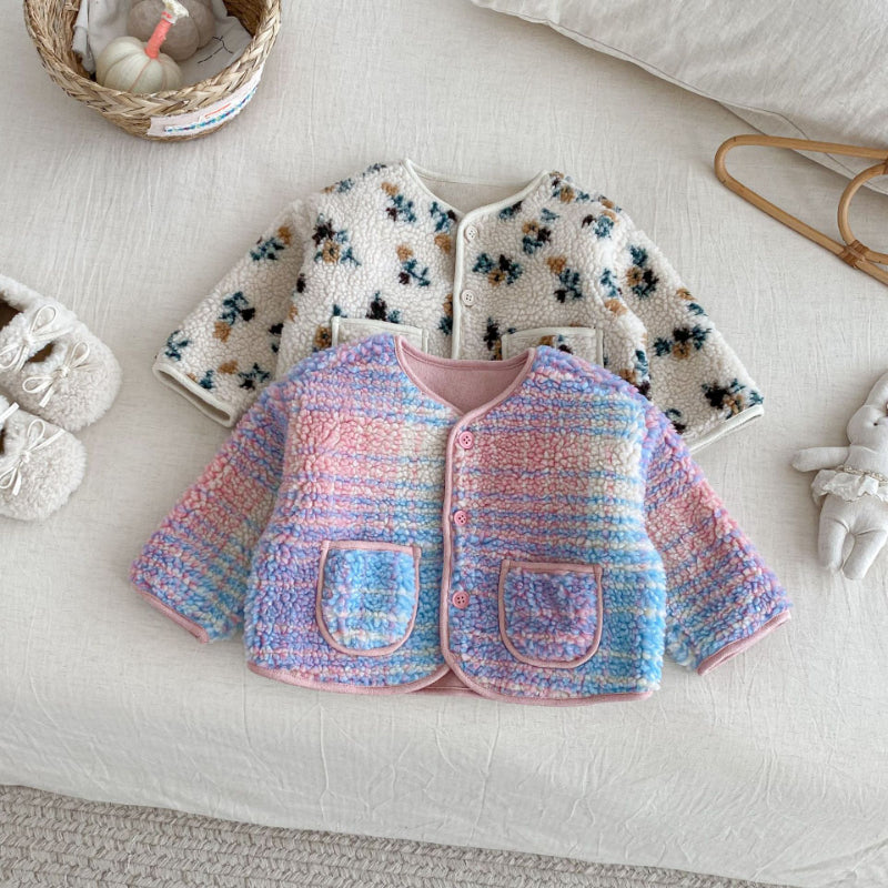 【BABY&KID】冬新作花柄、チェック中綿ジャケットSK102515