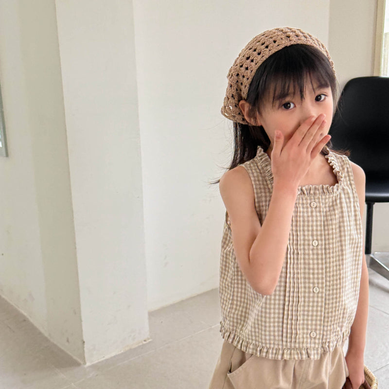 【BABY&KID】夏新作 韓国風ノースリーブシャツSK091612