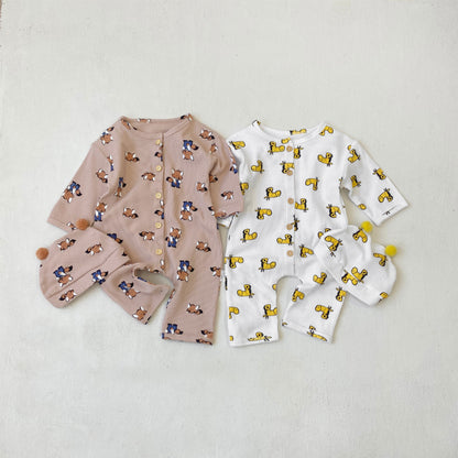 【BABY】ワッフル地キャラクターカバーオールSK101504