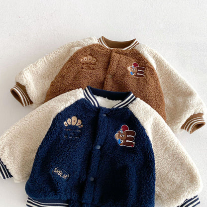 【BABY&KID】冬新作韓国風配色裏起毛ブルゾンSK102903