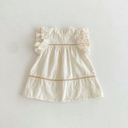 【BABY&KID】夏新作 フラワー刺繍ワンピースSK081609