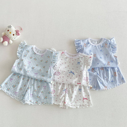 【BABY&KID】夏新作 小花柄セットアップSK105105