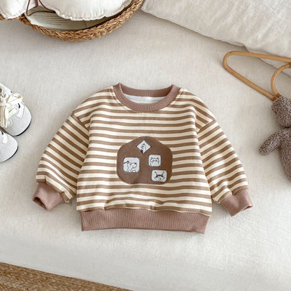 【BABY&KID】冬新作 厚手ボーダースウェットSK102016