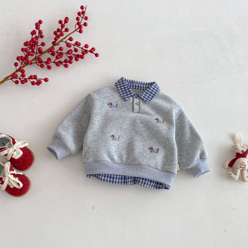 【BABY&KID】冬新作フリルカラーあったかトレーナーSK103032