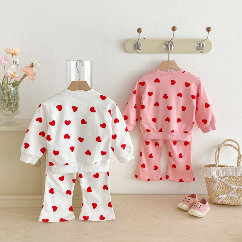【BABY&KID】ハートプリントセットアップSK092927