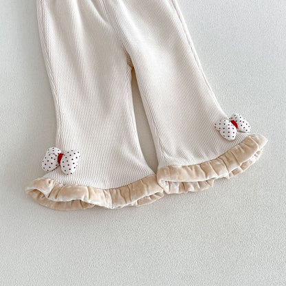【BABY&KID】冬新作蝶結び裏起毛パンツSK108507