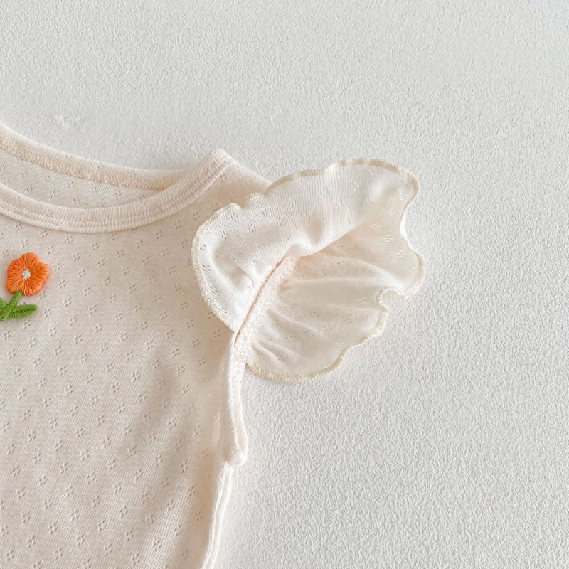 【BABY】夏新作 花柄キャミロンパース、小花レースTシャツSK070126