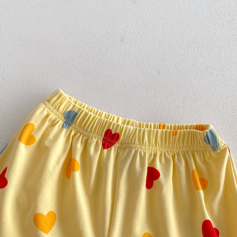 【BABY&KID】夏新作 ハート、ドットプリントセットアップSK091211