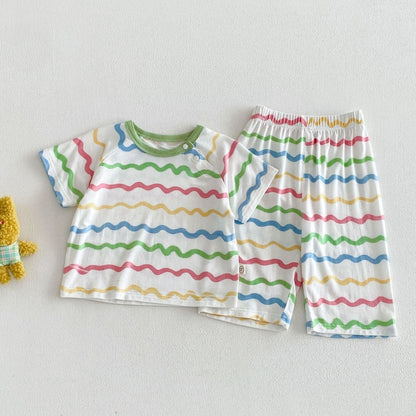 【BABY&KID】夏新作カートゥーンプリントセットアップSK105601