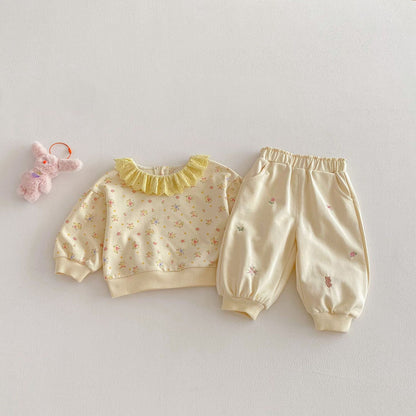 【BABY&KID】韓国風刺繍リラックスパンツSK103518