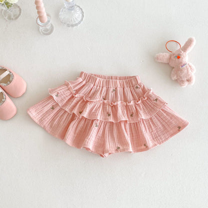 【BABY&KID】夏新作 刺繍カラーシャツ、バルーンパンツSK080617