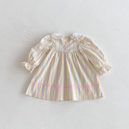 【BABY&KID】カラフル帆船刺繍ワンピースSK011020