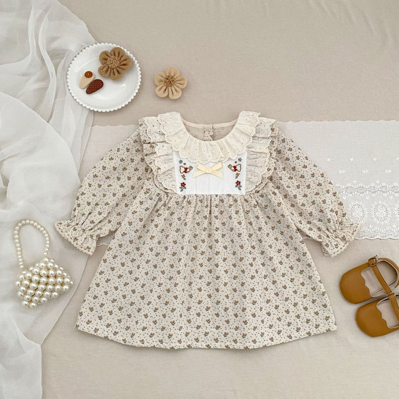 【BABY&KID】フレンチ小花柄ロンパース、ワンピースSK107917