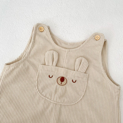 【BABY】クマポケット付きコーデュロイサロペットORクマ柄ＴシャツSK060603