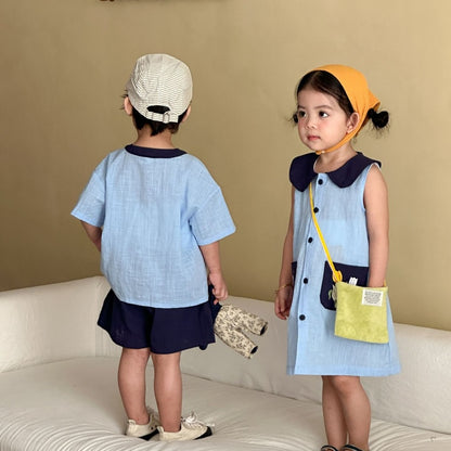 【BABY&KID】夏新作フラワー刺繍セットアップ、ワンピースSK104721