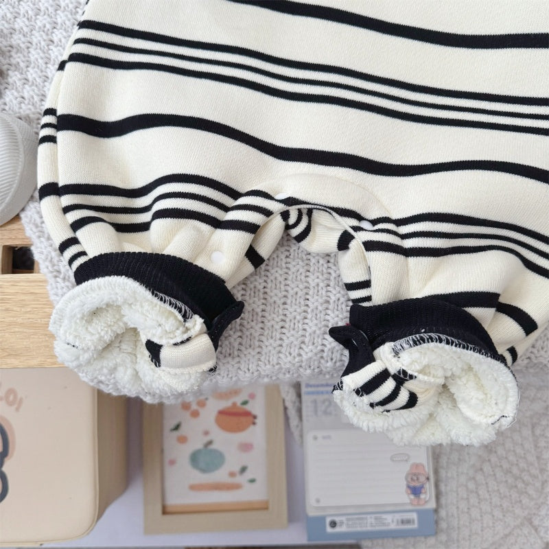 【BABY】冬新作ボーダーあったかカバーオールSK103221