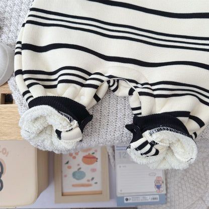 【BABY】冬新作ボーダーあったかカバーオールSK103221