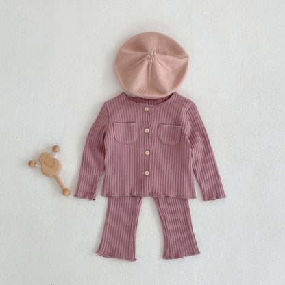 【BABY】無地シャツ&ボトムスセットアップSK031803