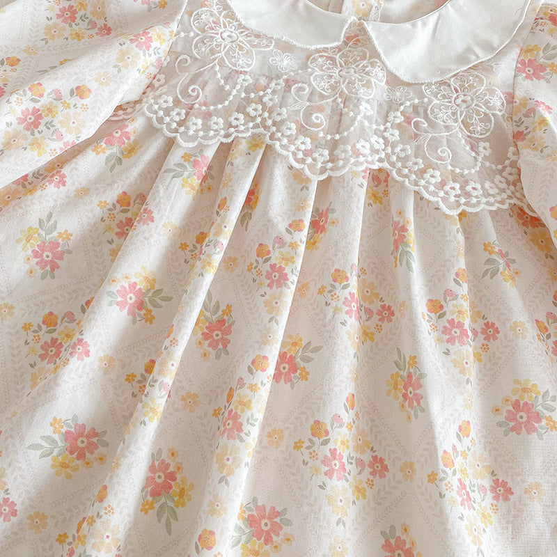 【姉妹服】レース花柄ロンパース、ワンピースSK101128