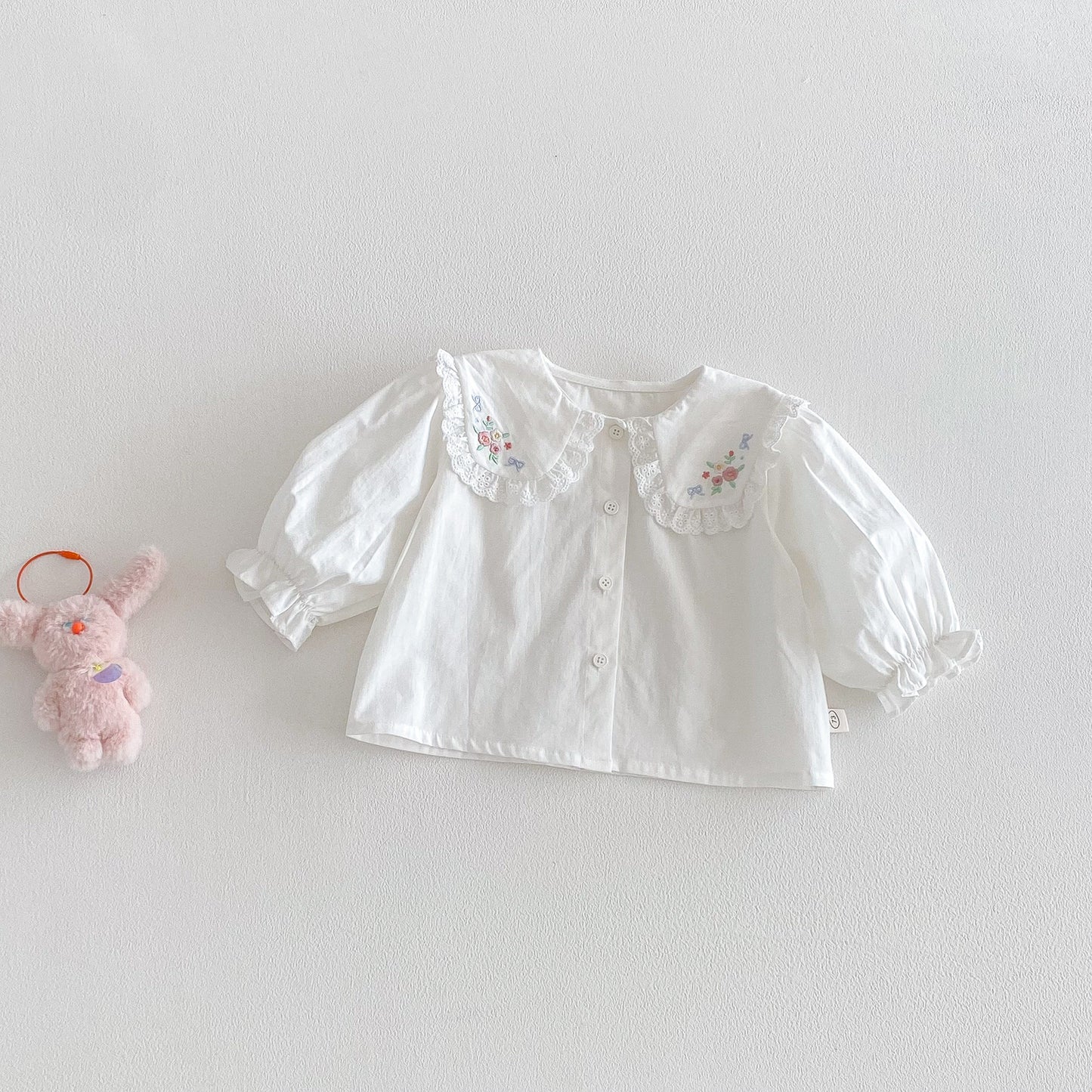 【BABY&KID】レース小花柄ドールカラーシャツSK103509