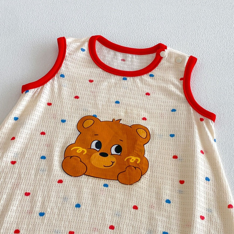 【BABY】夏新作ドット小花柄カバーオールSK105610