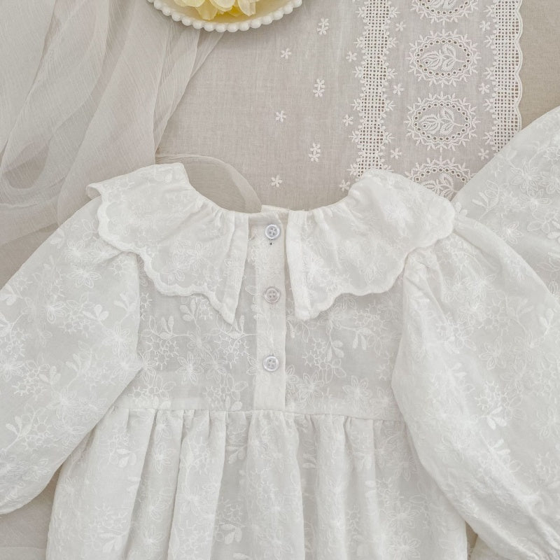 【BABY&KID】ラウンドネック刺繍ロンパース、ワンピースSK107920