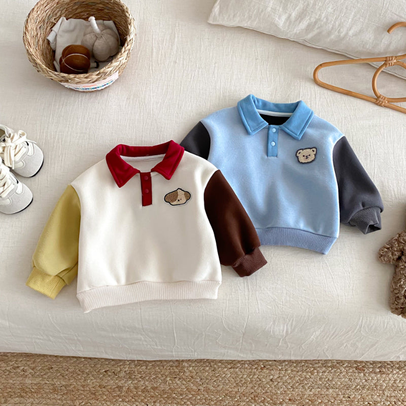 【BABY&KID】冬新作配色裏起毛スウェットSK102518