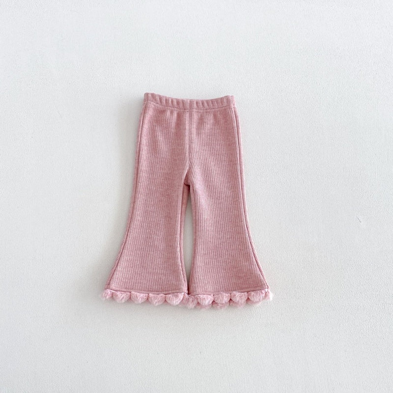 【BABY&KID】無地裏起毛フレアパンツSK108105