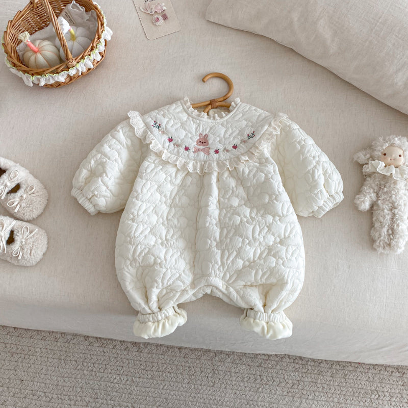 【BABY】冬新作刺繍カートゥーン中綿カバーオールSK102511