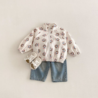 【BABY&KID】総柄わんちゃんジップパーカーSK104315