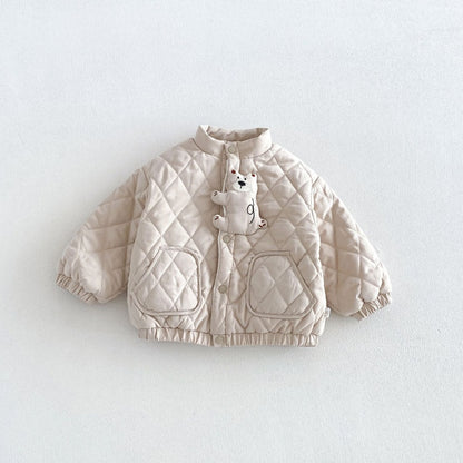 【BABY&KID】冬新作かわいいくま中綿ジャケットSK108515