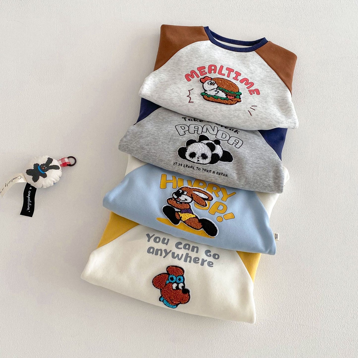 【BABY&KID】タオル刺繍カートゥーンスウェットSK103505