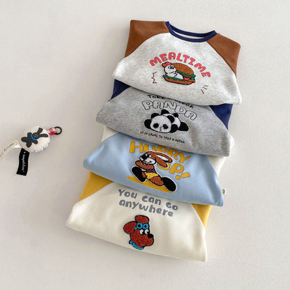 【BABY&KID】タオル刺繍カートゥーンスウェットSK103505